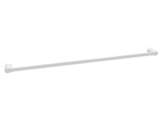 Manhattan Single Towel Rail 900mm Gloss White & Chrome