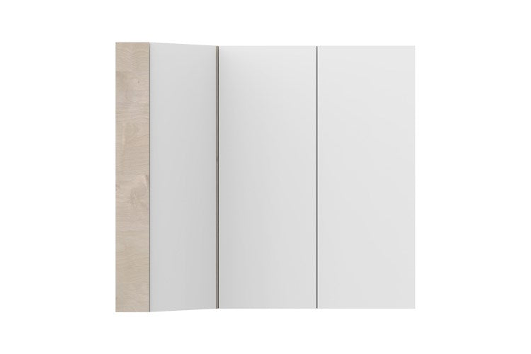 Glacier Offset Corner Mirrored Cabinet 900, 3 doors