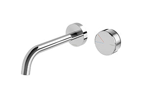 Axia Wall Basin / Bath Curved Outlet Mixer Set 180mm