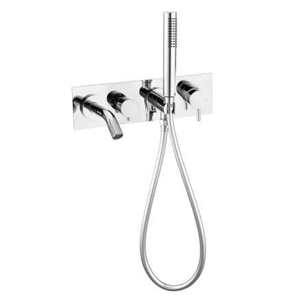 MECCA WALL MOUNT BATH MIXER WITH HAND SHOWER CHROME