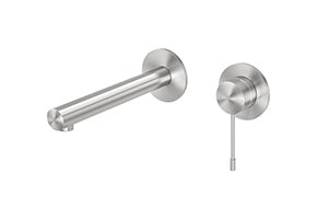 Vivid Slimline SS 316 Wall Basin / Bath Mixer Set 180mm