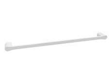 Manhattan Single Towel Rail 600mm Gloss White & Chrome