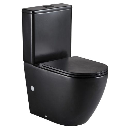 Koko Tornado Back-to-Wall Toilet Suite, Matte Black