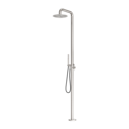 ZEN SS316L OUTDOOR FREESTANDING SHOWER COLUMN BRUSHED NICKEL (NR162205ABN)