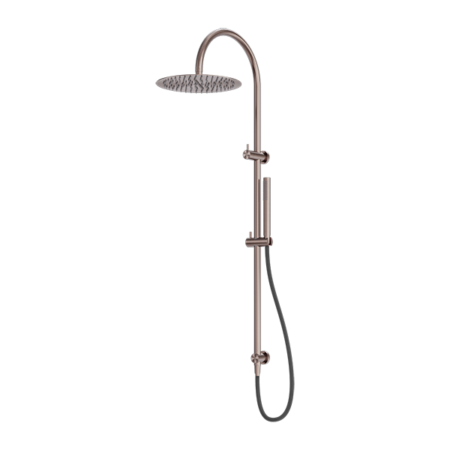 ZEN SS316L TWIN SHOWER WITH OUTDOOR SHOWER HOSE BRUSHED BRONZE (NR162205C01BZ)