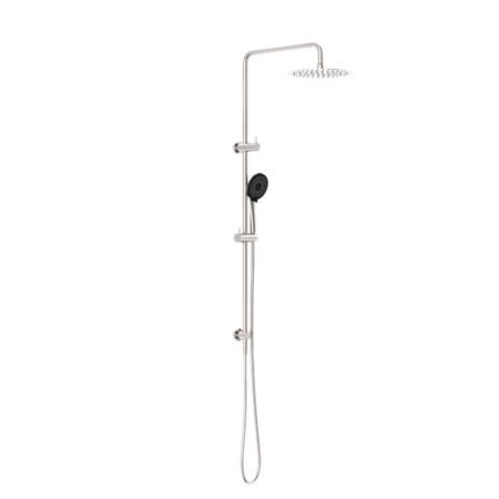 ROUND PROJECT TWIN SHOWER 4 STAR RATING BRUSHED NICKEL (NR232105FBN)