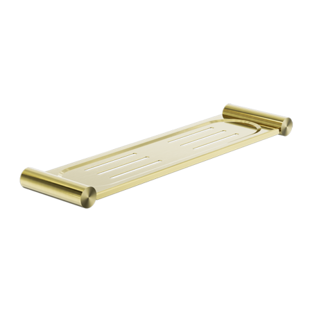 NEW MECCA METAL SHOWER SHELF BRUSHED GOLD (NR2387ABG)