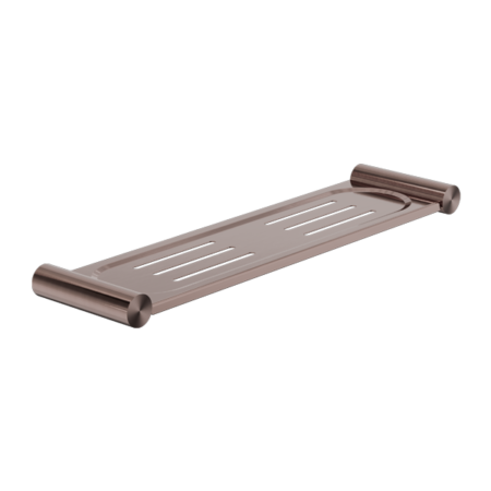 NEW MECCA METAL SHOWER SHELF BRUSHED BRONZE (NR2387ABZ)