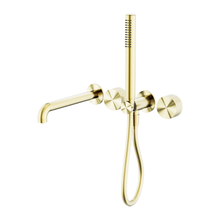 OPAL PROGRESSIVE SHOWER SYSTEM SEPARATE PLATE WITH SPOUT 230/250MM BRUSHED GOLD