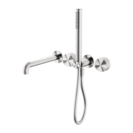 OPAL PROGRESSIVE SHOWER SYSTEM SEPARATE PLATE WITH SPOUT 230/250MM BRUSHED NICKEL