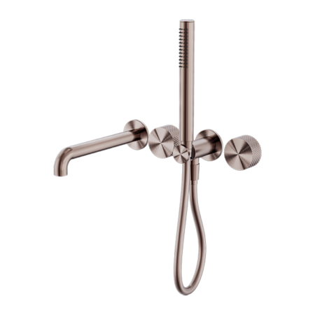 OPAL PROGRESSIVE SHOWER SYSTEM SEPARATE PLATE WITH SPOUT 230/250MM BRUSHED BRONZE