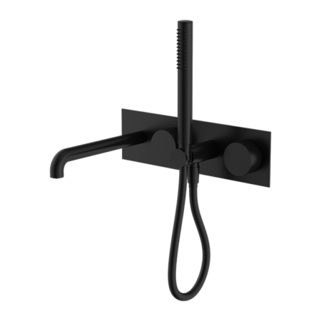 KARA PROGRESSIVE SHOWER SYSTEM WITH SPOUT 230/250MM MATTE BLACK