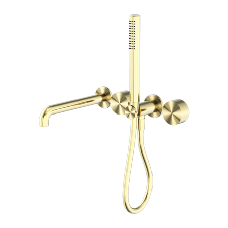 KARA PROGRESSIVE SHOWER SYSTEM SEPARATE PLATE WITH SPOUT 230/250MM BRUSHED GOLD