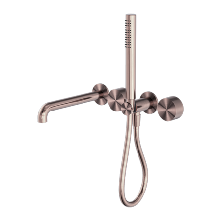 KARA PROGRESSIVE SHOWER SYSTEM SEPARATE PLATE WITH SPOUT 230/250MM BRUSHED BRONZE