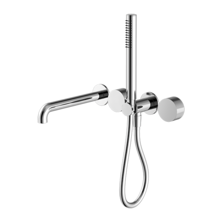 KARA PROGRESSIVE SHOWER SYSTEM SEPARATE PLATE WITH SPOUT 230/250MM CHROME