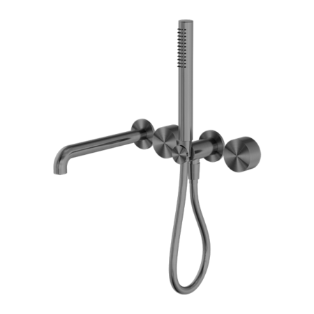 KARA PROGRESSIVE SHOWER SYSTEM SEPARATE PLATE WITH SPOUT 230/250MM GUN METAL