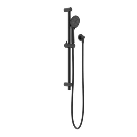 ROUND METAL PROJECT SHOWER RAIL 4 STAR RATING MATTE BLACK (NR319MB)