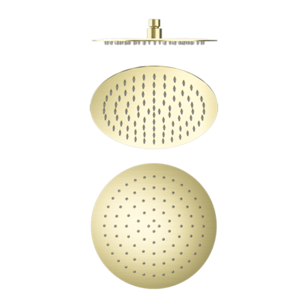 250MM ROUND STAINLESS STEEL SHOWER HEAD 4 STAR RATING BRUSHED GOLD (NR507036BG)