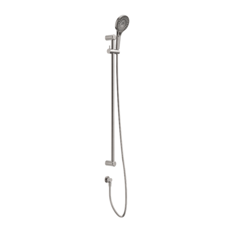 MECCA CARE 25MM GRAB RAIL AND ADJUSTABLE SHOWER RAIL SET 900MM BRUSHED NICKEL (NRCS004BN)
