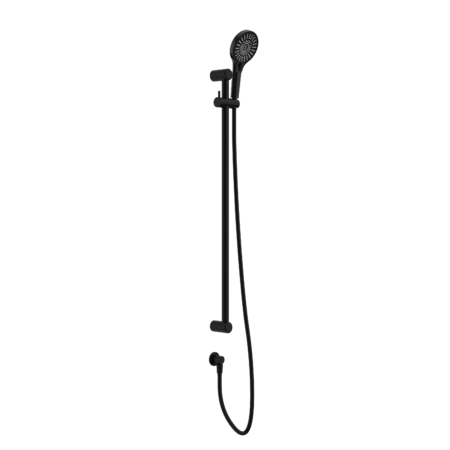 MECCA CARE 25MM GRAB RAIL AND ADJUSTABLE SHOWER RAIL SET 900MM MATTE BLACK (NRCS004MB)