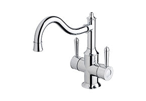 Nostalgia Twin Handle Sink Mixer 230mm Shepherds Crook