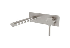 Vivid Slimline Oval SwitchMix Wall Basin / Bath Mixer Set 175mm (Complete Kit)