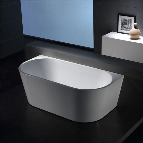Delta 1500mm Wall Faced Curved Free Standing Bath-0