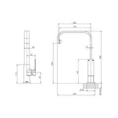 Gloss Sink Mixer Chrome 5 Star/6 LPM-5453