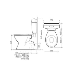 Slimline Connector Toilet Suite P Trap-2982