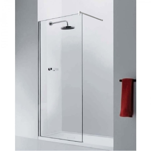 Topaz Fixed Shower Panel Satin Silver 900 x 2000-0