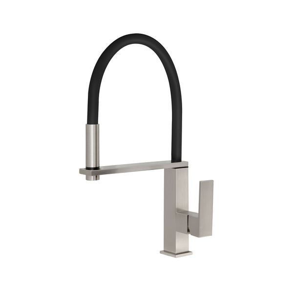 Vezz Flexible Hose Sink Mixer Square Brushed Nickel 5 Star/6 LPM-0